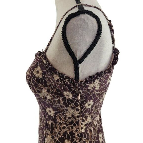 Lauren Conrad Runway Maroon flower lace maxi dress Size 2 - Picture 10 of 13